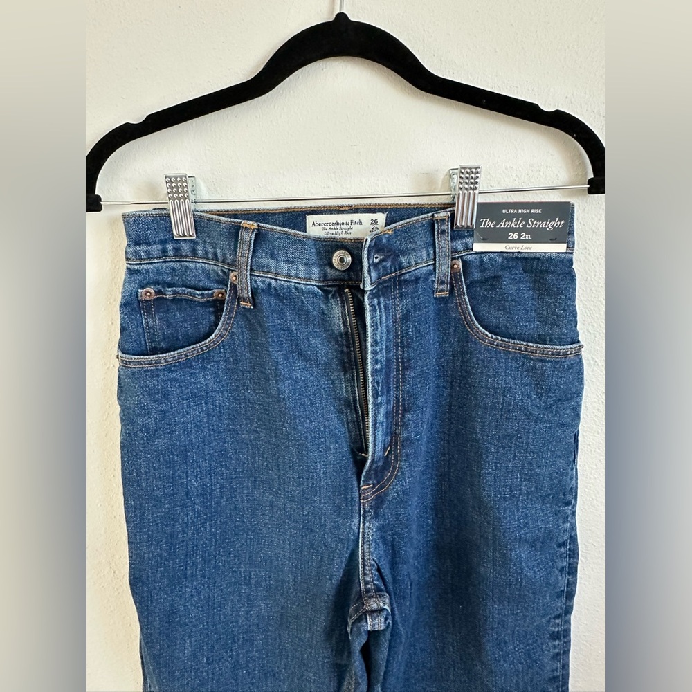 Abercrombie & Fitch Dark Blue Ultra High Rise Jeans